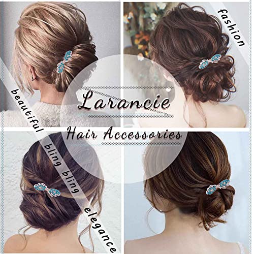 Larancie Crystal Hair Barretts Gold Rhinestones Clips Bow francuski kopči Vjenčana kosa Pribor za kosu Dekorativne