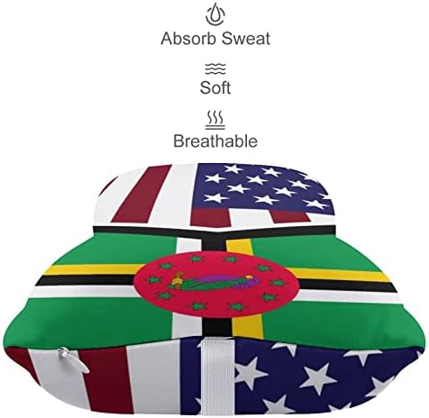 Sjedinjene Države i zastava Dominika 2pcs Jastuci od automobila prozračiva automatsko-glava jastuk Udobni jastuk