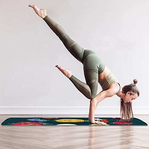 Unicey debela neklizajuća Vježba & amp; fitnes 1/4 prostirka za jogu sa printom tropskog voća za Yoga