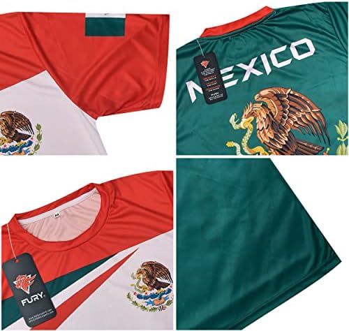 Fury Mexican Soccer Jersey Camiseta de Futbol Mexicana Majica Meksiko Jersey Unisex / Mujer / Hombre / Muškarci