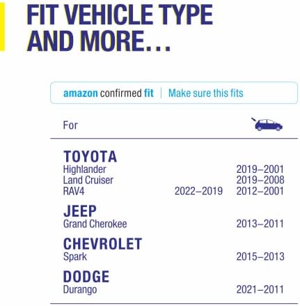 12 Zamjena stražnjih brisača za Toyota RAV4 2022-2019,2012-2001, Highlander 2019-2001, kopneni kruzer 2019-2013,2011-2008,