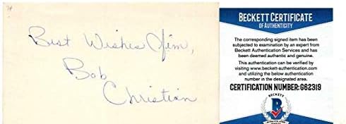 Bob Christian Chicago White Sox D. 1974 potpisan 3x5 indeks kartica Beckett G62319 - MLB rez potpisa