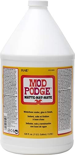 Mod Podge CS11304 Waterbase Sealer, ljepilo & Decoupage Finish, 128 Oz, mat & aplikator za četkicu, 24960