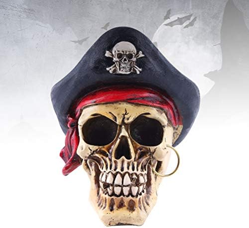 Partykindom Horror Pirate lobanje Ornament Pucketed zrno smola Skulptura Dekor smola ukras za kućni