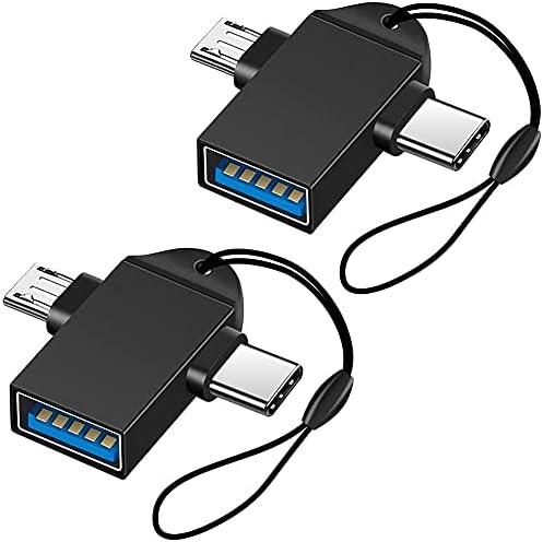 leizhan USB C & amp;Micro to USB 3.0 ženski Adapter 2 paket, Tip C na USB Adapter, Micro USB adapter konektor