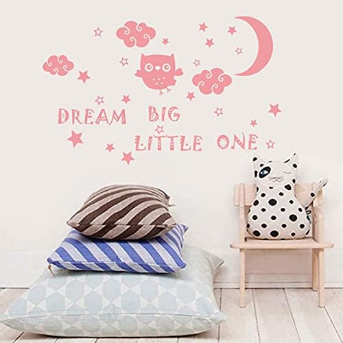 Dream Big Mali jedan zidni dekor životinjski sova vinil Removale zidne naljepnice za dječje djece DEKURS
