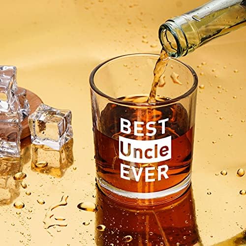Najbolji ujak ikada Whiskey Glass, Funny tata poklon za njega ujak Tata Djed muž, poseban ujak Rock staklo