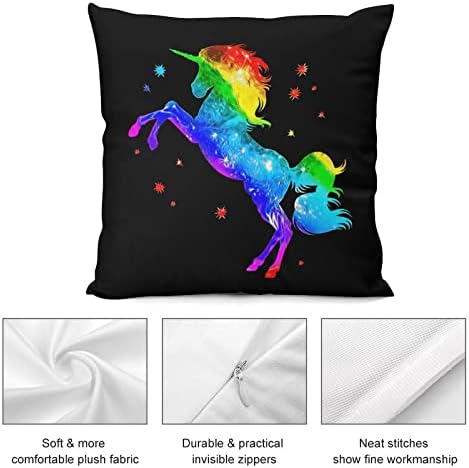 Rainbow jednorog kvadratni plišani jastuk jastuk za mekani jastuk ne pokriva umetkom na jastuku