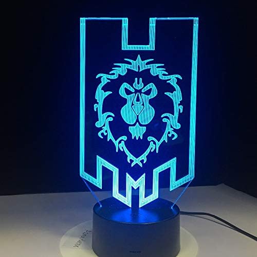 Svjetska 3D LED lampa Savez plemenski znakovi daljinska kontrola dodira noćno svjetlo USB dekorativna stolna