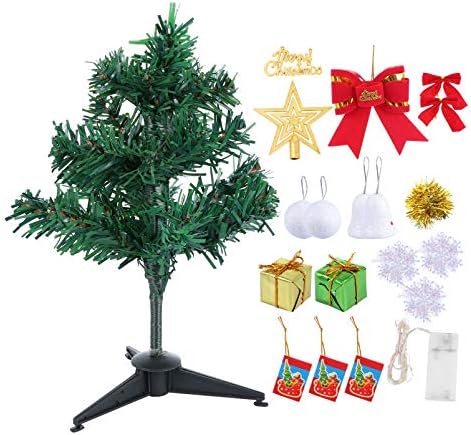 KESYOO 30cm Desktop božićno drvce sa svjetlima ukrasi Mini borove stablima LED božićne ukrašavanje stola za božićne