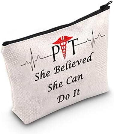 Levlo Fizikalni terapeut kozmetički šminkajte torbu PT Hlačni poklon za srce Vjerovala je da to može učiniti