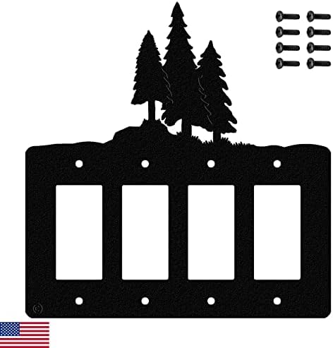 3 borova stabala prebacivanje prekidača i jednokratna zidna ploča - izrađena u SAD-u