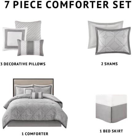 Madison Park Cannon luksuzni komfor, jacquard tkanje geometrijski dizajn, mekani posteljina