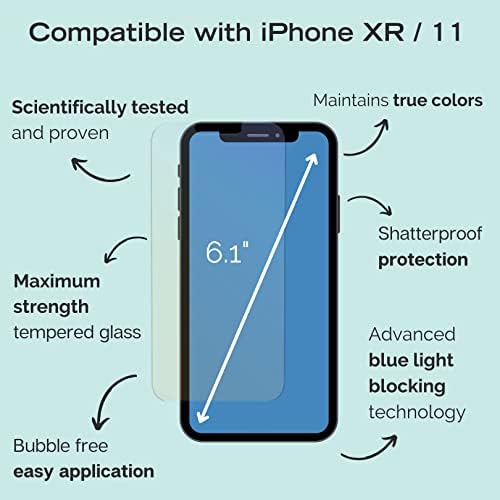 Zaštita ekrana za blokiranje plavog svjetla za oči za iPhone XR i iPhone 11, naučno Testirano & Validirano,