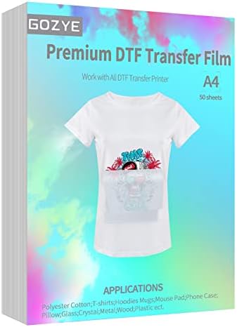 Gosye Premium DTF Film za prijenos - 100 listova PET papir za prijenos topline za štampanje s direktnim