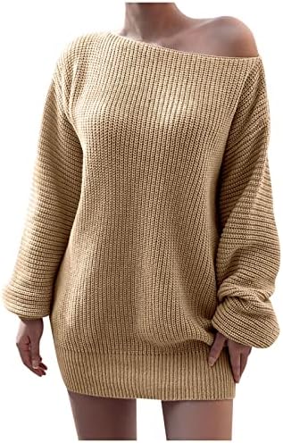 Ženski džemper sa ramenom Ležerni pleteni džemper sa džemper sa džemper džemper