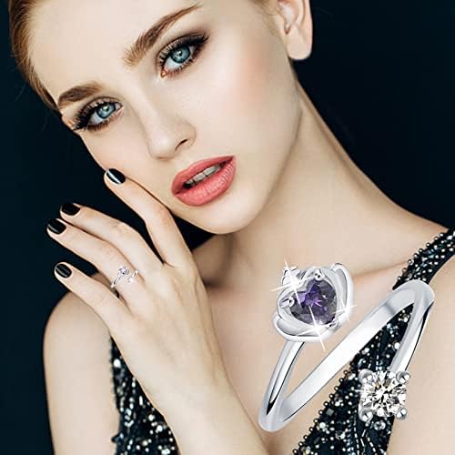 Prstenovi za žene 2023 Rođendanski pokloni Podesivi cirkon Otvor za otvaranje nakita Lično lično modni