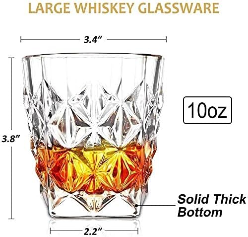 Naočare za viski, staromodne kristalne naočare sa dvostrukim zidom, Bourbon koktel Scotch votke naočare,