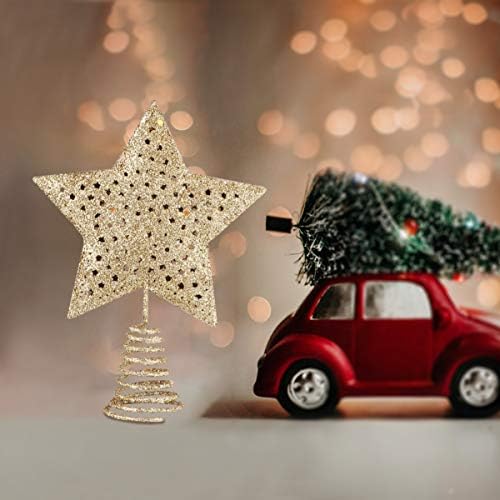 Aboofan Božićno stablo Topper Glitter Topper Star Tree Topper Christmas Drvo ukrasi za unutarnji