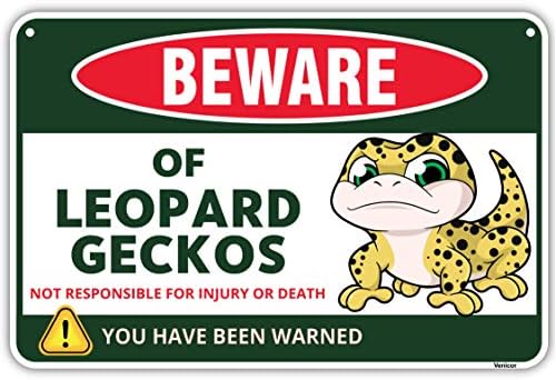 Venicor Leopard Gecko znak Decor-8 x 12 inča-Aluminijum-Leopard Gecko oprema za rezervoar Pribor