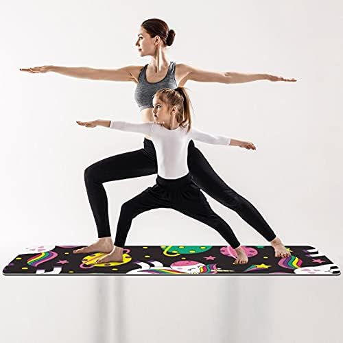 Siebzeh Unicorn Pattern Premium Thick Yoga Mat Eco Friendly Rubber Health & amp; fitnes non Slip