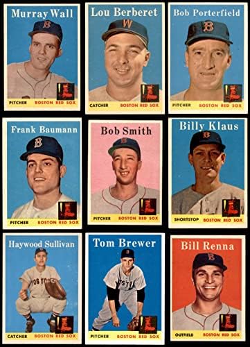 1958. Topps Boston Red Sox Team Set Boston Red Sox Ex / MT Red Sox