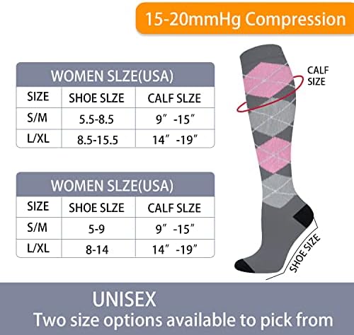Yeug Spremne čarape za žene Muškarci cirkulacija 15-20 mmhg koljena visoka čarapa najbolja za medicinu,