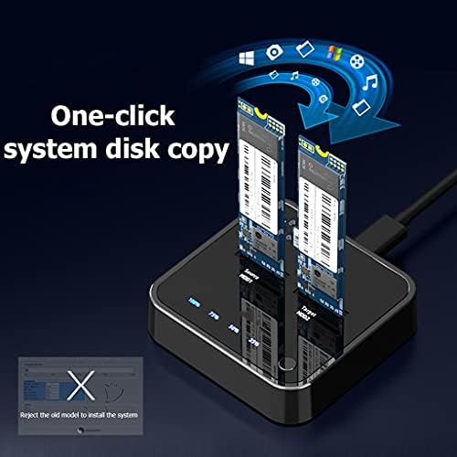 GHGHF USB 3.1 Tip C do M. 2 dual Bay eksterni hard disk priključna stanica sa Offline klon za