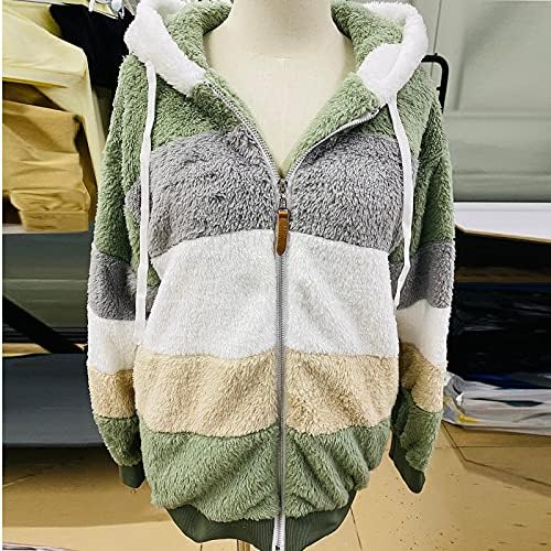 Suerghwax zimski kaputi za žene Ležerne toplo ugodne labave plišane plus veličine Top jakne od punog boja