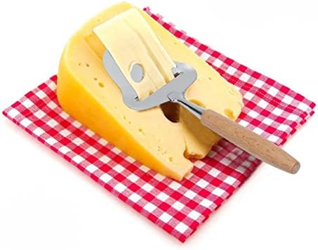 Špatula za sir sa drvenom ručkom, špatula za sir narezana od nehrđajućeg čelika Podesiva Debljina lako se