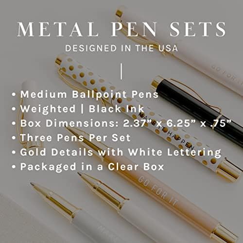Sweet Water Decor metal Boss Lady Pen Set inspirativni motivacioni Citati hemijska olovka šik kancelarijski