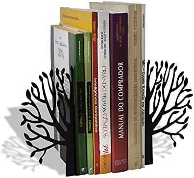Book Holder Organizator sa drvećem tema-čelik Bookends za organizaciju knjiga, ukras stavke za dom, rođendanski
