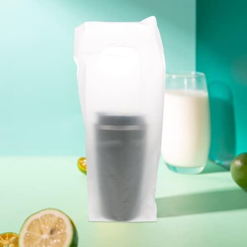 Angoily 50 kom Clear Handle Poli plastične kese za Pakovanje pića nosioci pića vrećice za mlijeko sok za