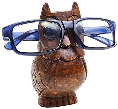 Drveni držač naočara za naočare Sova ručno rađeni naočare za naočare u obliku sove držač stakla