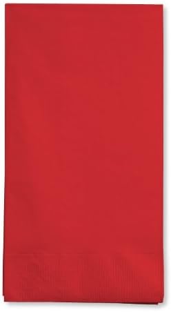 16-brojanje Dodir u boji 3-slojni papir Gost salveta, klasični crveni