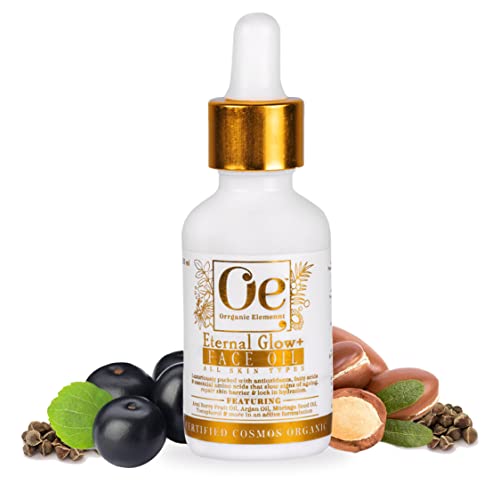 ORRGANIC ELEMENTNT Eternal Glow+ organsko ulje za lice sa vitaminom E, A, C, Indijskom kurkumom, Acai Berry,