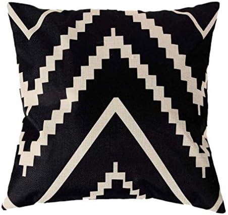 7-koloroba sa modernim geomettrijskim stilom jastučiće crno i bež pruge pamučni posteljina