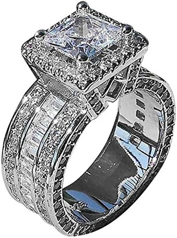Žene Remise Ring Cut dragenski kamen za vjenčanje prsten prekrasna princeza simulirani dijamant