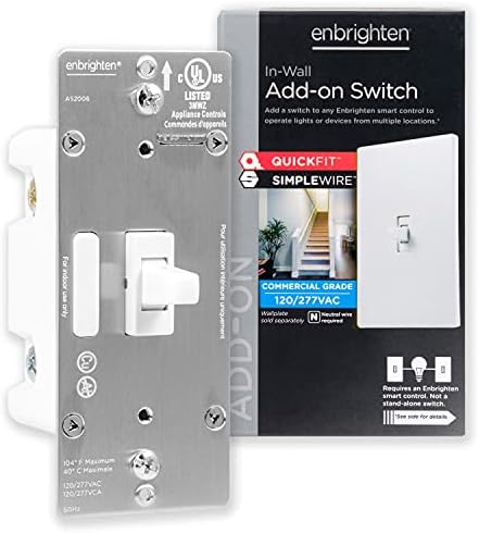 Enbrighten Z-Wave Smart Toggle Switch prekidač, kompatibilan, 46202 i dodatni prekidač QuickFit