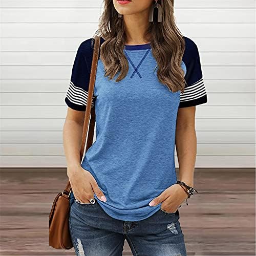 Modni prozračni Plus Size trendi Casual kratki rukav kvadratni vrat majice za žene ljetne gradijentne