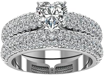 Vjenčani zaručnički prsten nakit poklon bijeli kameni prsten slatka tinejdžerka nakit prstenje za
