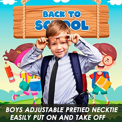 Mantieqingway unaprijed vezane kravate za djecu dječake 1/2 pakovanje 14-inčne podesive kravate sa patentnim