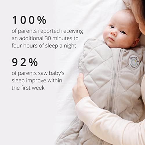 Dreamland povijanje spavanja za bebe | lagano ponderirani povijanje sna prirodni pamuk 2-Smjerni Zipper