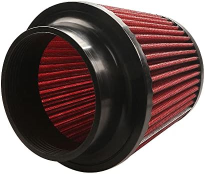 Wostoke Zamjena za hladan filter za zrak visoki čišćenje protoka 100mm okrugli konusni konus zatvoren-top crveni