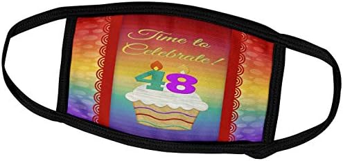 3Droza Bordery Rođendan za rođendan - Cupcake, broj svijeća, vrijeme, slavite 48 godina pozivnice