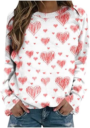 Valentinovo vrhovi ženskih ležernih usana tiskane džemper s dugim rukavima o o-vrat pulover majica