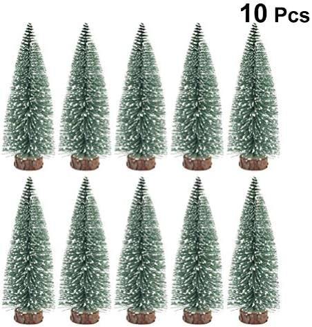Outdoor božićno stablo mini božićna stabla, 10pcs Snježnog mirovnog stabla stabla ukrasi ukrasi