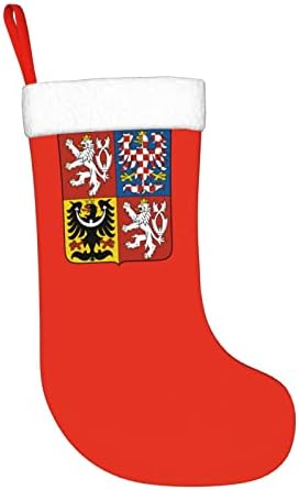 Nacionalni amblem sa sjedištem Češke Božićne čarape Xmas Dekoracija Klasik 18 inča kamin viseći
