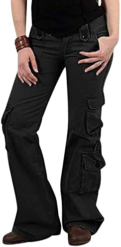 Zlovhe teretne hlače, ženske baggy bagene vintage traperice sa džepovima širine nogu pantalone za labave pantalone