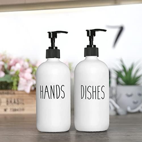 Sukiypo set sapuna sa sapunom - uključuje dispenzer ruku za ručno sapun i dozator sapuna za suđe, dispenzer